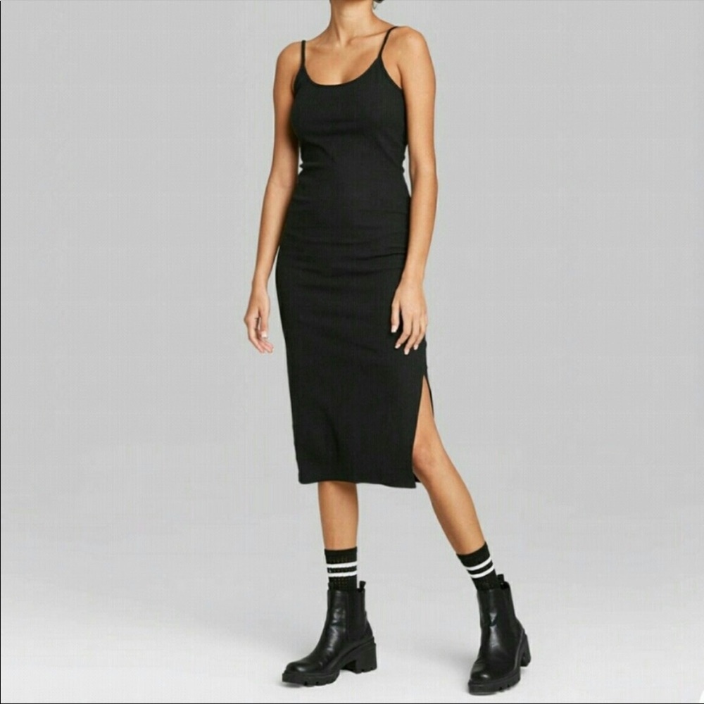 Wild Fable ribbed midi dress